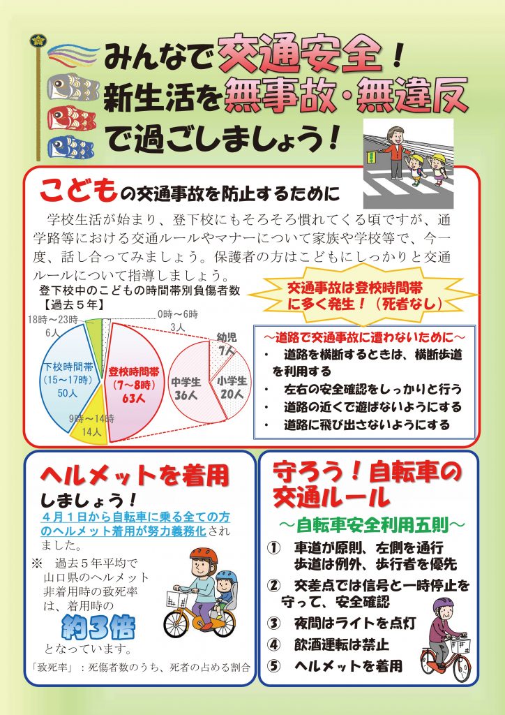 令和5年　春の交通安全運動　山口県　やまぐち
